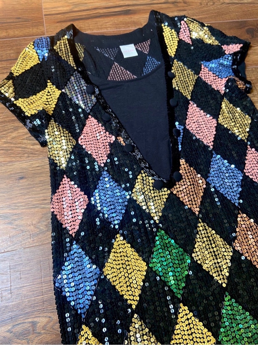 Sass + Bide 7 Things Miley CyrusSequin Harlequin Diamond Tunic Dress - Picture 3 of 8